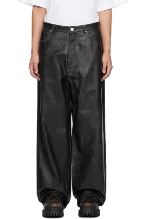 Vetements Distressed Leather Pants