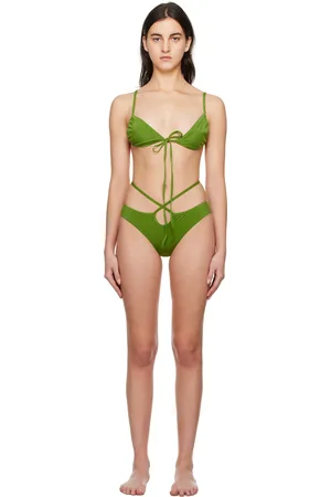 CHRISTOPHER ESBER Green Solis & Looped Tie Bikini