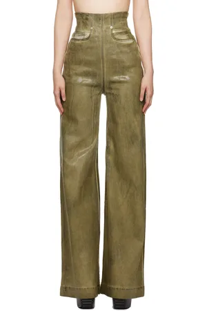 Rick Owens Green Porterville Dirt Cooper Jeans