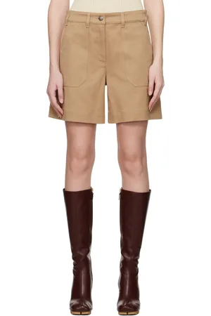 Moncler Tan Cotton Gabardine Bermuda Shorts