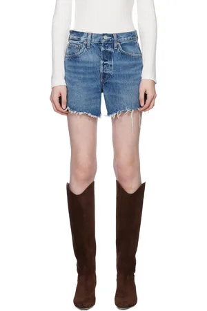 AGOLDE Blue Parker Long Denim Shorts