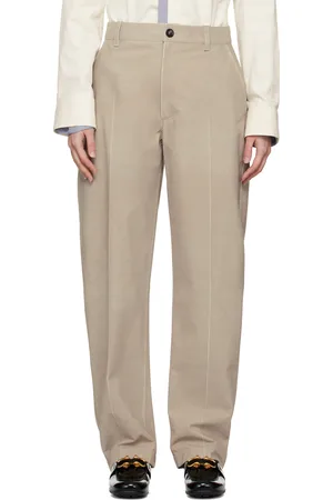 Bottega Veneta Beige Printed Leather Pants