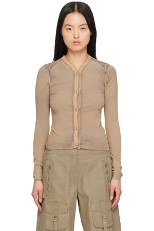 Acne Studios Beige Button-Up Cardigan