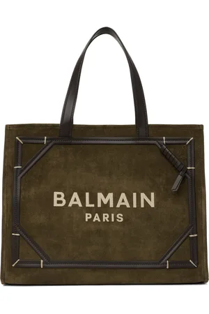 Balmain Khaki B-Army Shopper Tote