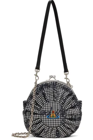 Vivienne Westwood Black & White Rosie Circle Frame Crossbody Bag