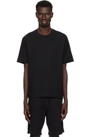 HUGO BOSS Black Waffle-Structured Logo Embroidered T-shirt