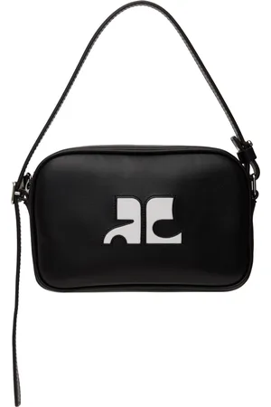 Courrèges Black Slim Leather Camera Bag