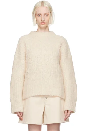 Jil Sander Off-White Mock Neck Sweater