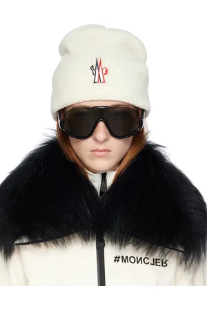 Moncler White Patch Beanie