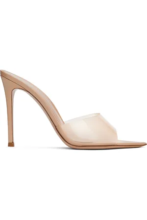 Gianvito Rossi Beige Elle 105 Mules