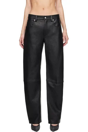 Alexander Wang Low-Rise Five-Pocket Lambskin Leather Pants