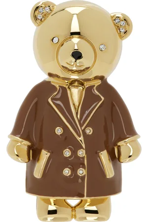 Max Mara Gold & Brown Teddy Bear Brooch