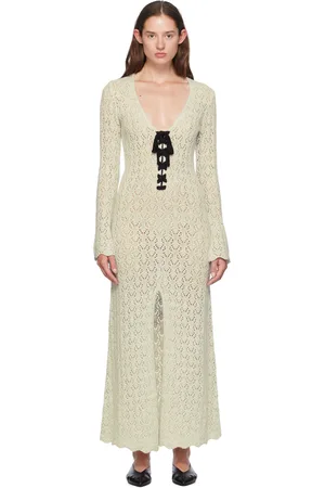 THE GARMENT Off-White Canada Crochet Midi Dress