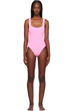 Hunza G Pink Square Neck Swimsuit