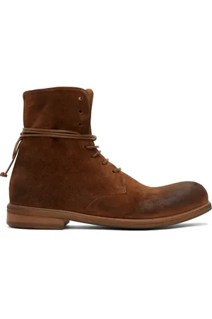 MARSÈLL SSENSE Exclusive Brown Zucca Media Ankle Boots