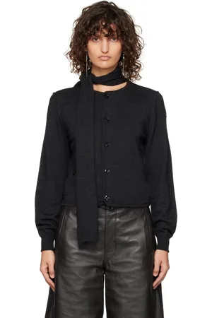 LEMAIRE Gray Twisted Scarf Cardigan