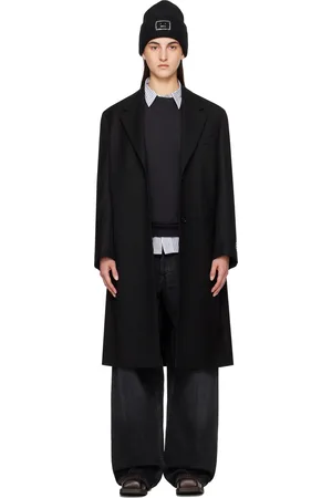Acne Studios Black Single-Breasted Wool Coat