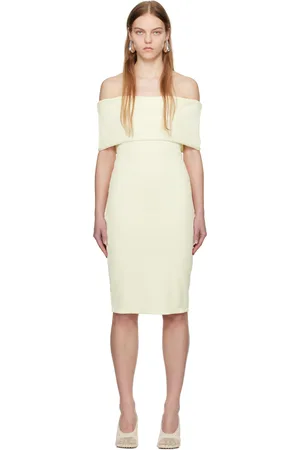 Bottega Veneta Off-White Textured Midi Dress