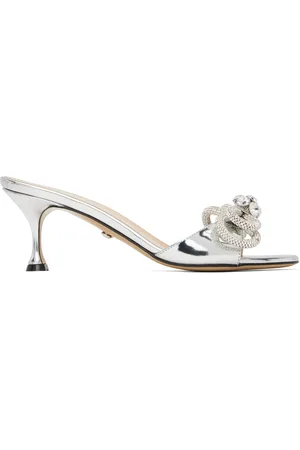 Mach & Mach Double Bow Metallic Mules