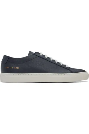 COMMON PROJECTS Navy Achilles Contrast Bumpy Sneakers