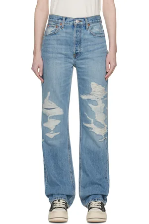 RE/DONE Blue High-Rise Loose Jeans