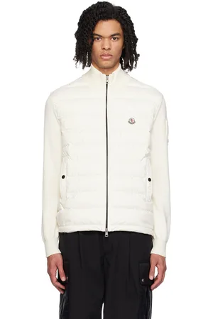 Moncler Off-White Quilted Down Cardigan