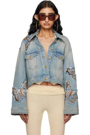 BLUMARINE Blue Appliqué Denim Jacket