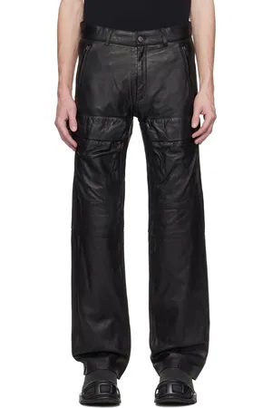 Diesel Black P-Gast Leather Pants