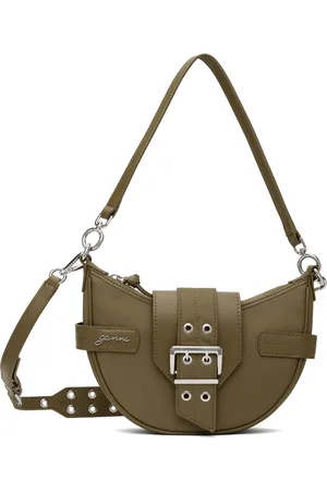 Ganni Khaki Small Bucky Crossbody Bag