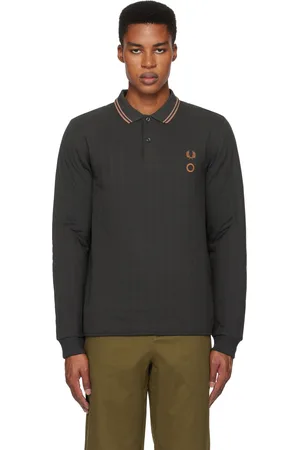 CRAIG GREEN Gray Fred Perry Edition Long Sleeve Quilted Polo