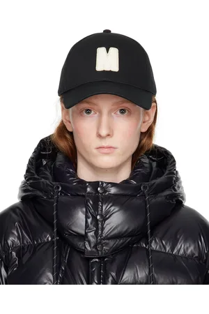 Moncler Black Appliqué Cap