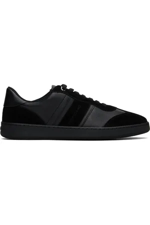 Salvatore Ferragamo Black Low Top Signature Sneakers
