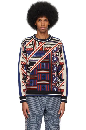 Ahluwalia Blue & Red Quadri Sweater