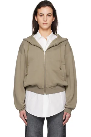 Auralee Taupe Smooth Soft Sweat Hoodie