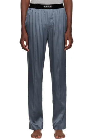 Tom Ford Gray Silk Pyjama Pants