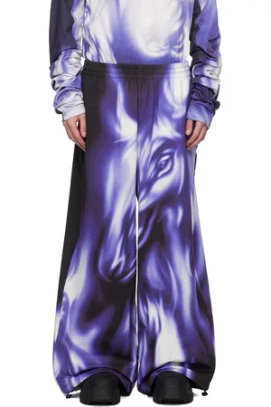 Gerrit Jacob Purple & White Printed Sweatpants