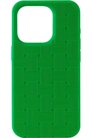 Bottega Veneta Green Intreccio iPhone 15 Pro Case