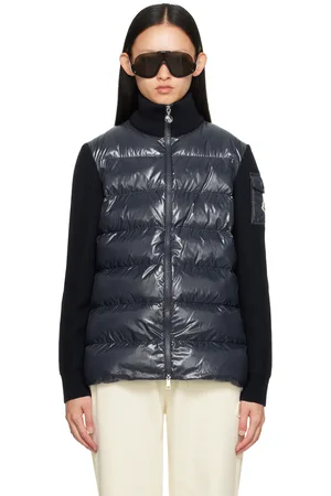 Moncler Navy Zip Down Cardigan