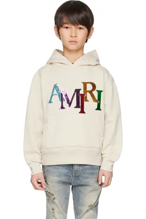 AMIRI Kids Beige Staggered Sequin Hoodie