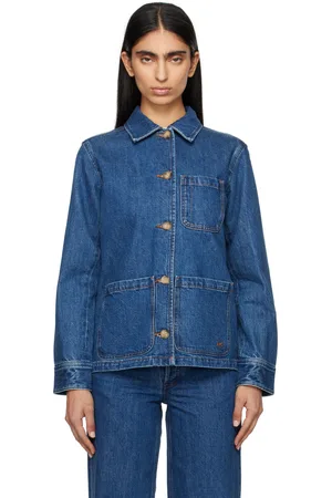 A.P.C. Blue Silvana Logo Denim Jacket