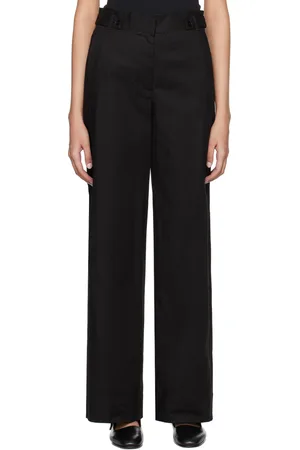 3.1 Phillip Lim Black Wide Leg Pleated Trousers