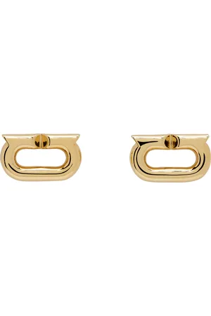 Salvatore Ferragamo Gold Gancini Cuff Links