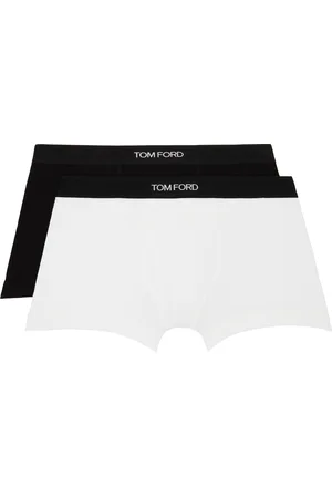 Tom Ford Two-Pack Black & White Cotton Boxer Briefs