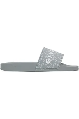 Givenchy Gray Monogram 72 Pool Slides