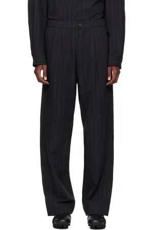 AMOMENTO Button Drawstring Wide Trousers