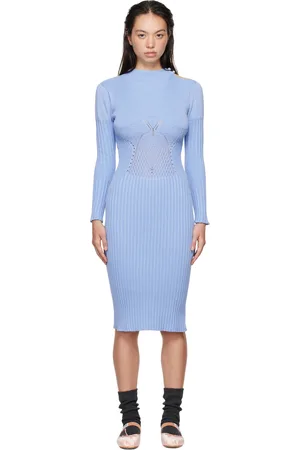 Isa Boulder Blue Raven Midi Dress