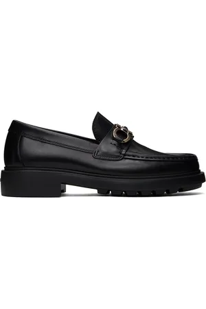 Salvatore Ferragamo Black Hardware Loafers