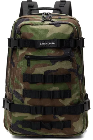 Balenciaga Green & Brown Camo Army Space Backpack