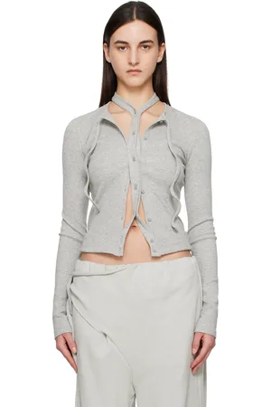 OTTOLINGER Gray Double Closure Rib Cardigan