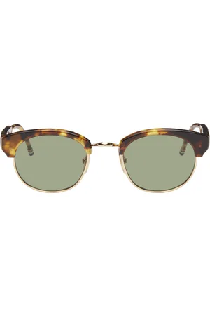 Thom Browne Brown Oval Sunglasses